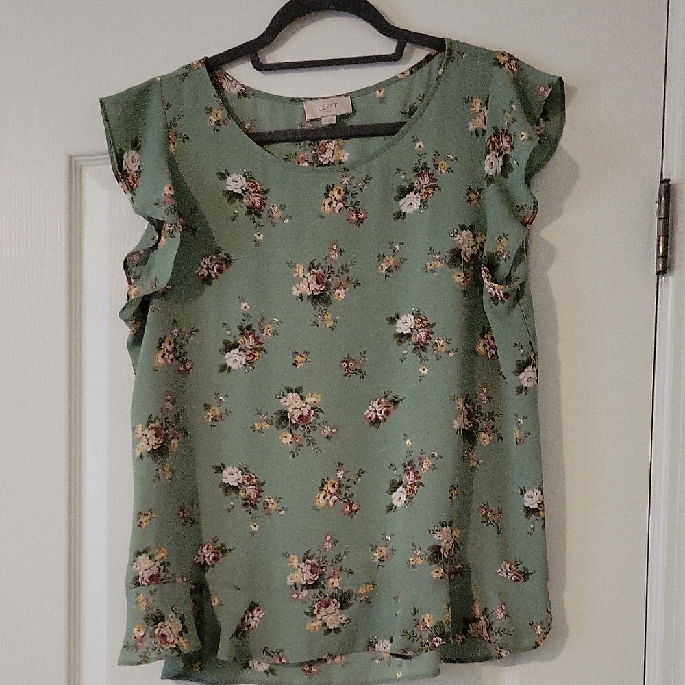 Floral Green Women's Top